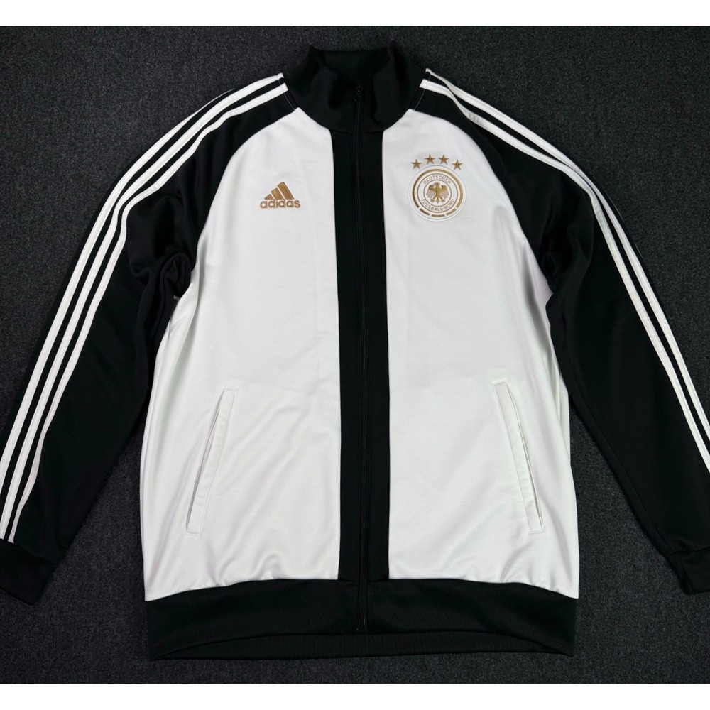 Men's Germany National Football Team adidas DNA Full-Zip Track Jacket White UEFA